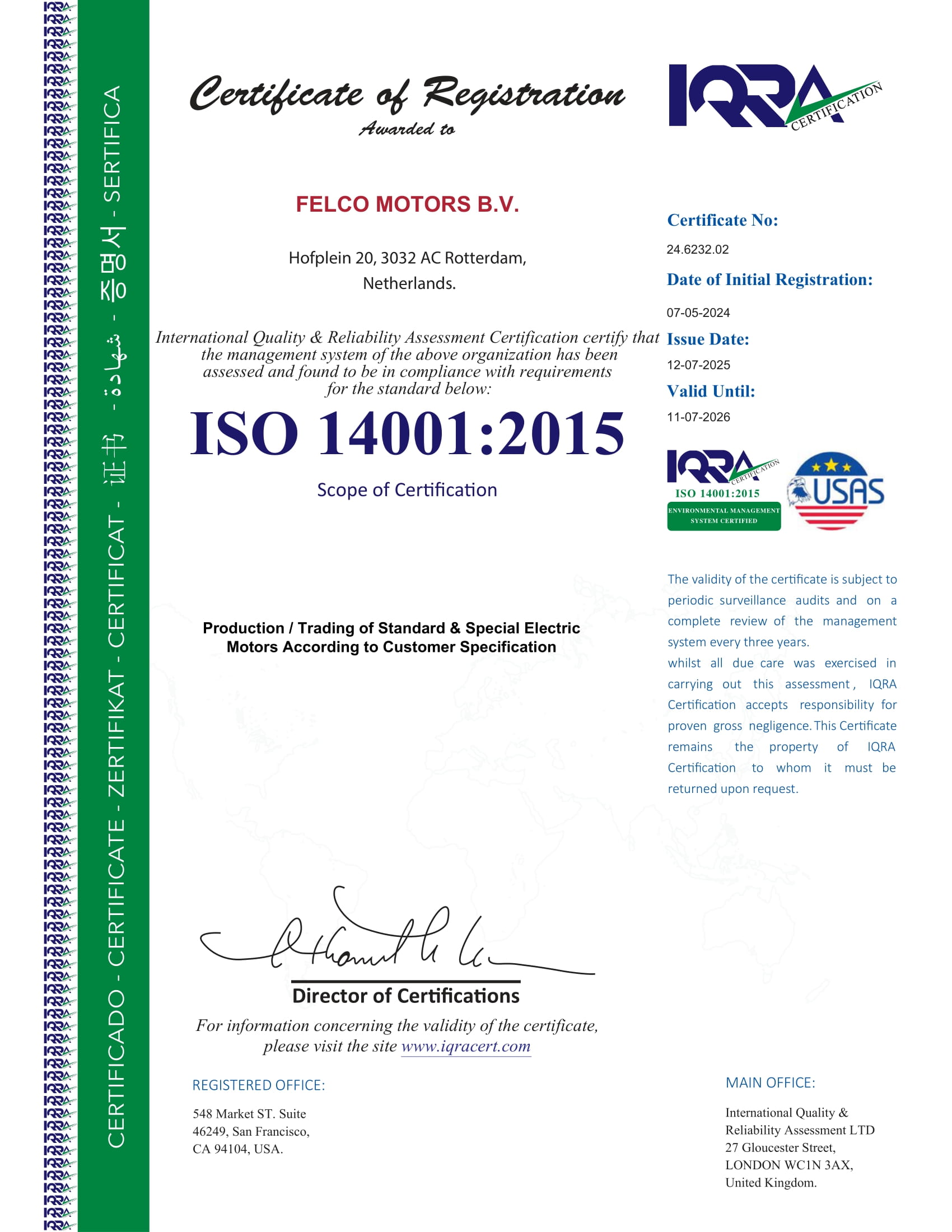 ISO 14001:2015 – Environmental Management System